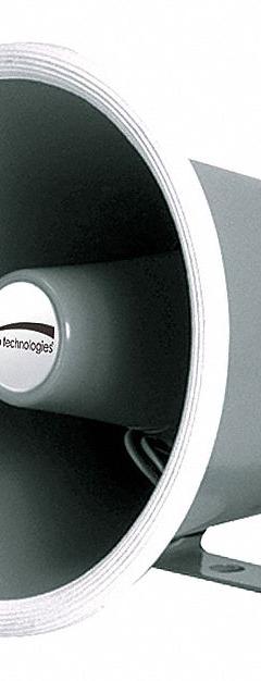 SPECO TECHNOLOGIES PA Weatherproof Speaker Horn: Passive, 1-Way, 4 ohm Impedance, 6 in Overall Wd (MPN SPC104). Key specifications — attr1056470: Outdoor; attr1056495: Passive.