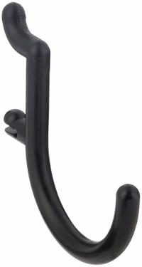FUNCTIONAIRE J-Hook: 1/4 in Peg Hole, For 1 in Pegboard Hole Spacing, Snap-On, Surface, Black, 25 PK (MPN 25-FH2-4). Key specifications — Color: Black; For Tool Type: Hammers; Locking System: Snap-On; Mounting Type: Surface; Material: Thermoplastic; Accessory Type: J-Hook; Brand: FUNCTIONAIRE.