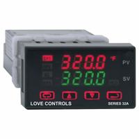 DWYER Temperature Controller: 32A, 1/32 DIN Size, RTD/Thermocouple, 100 to 240V AC, 14°F to 131°F (MPN 32A133). Key specifications — Brand: DWYER; Alarms: Relay, 3A, SPST; Control Mode: Self Adjustable; Current: 1.5 A; Display Type: Digital; Input Voltage: 100 to 240V AC; Output: (2) Relay; Product Type: Temperature Controller.