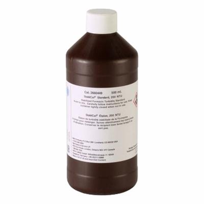 HACH Turbidity Standard: Lab, 500 mL Volume, Semi-Solid, 200 NTU, Bottle, 100-97-0 - Turbidity Standards