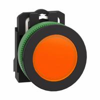 SCHNEIDER ELECTRIC Pilot Light: 30 mm Panel Mounting Size, Orange, LED, XB5 Series (MPN XB5FVM5). Key specifications — Series: XB5; Brand: SCHNEIDER; Includes Push-To-Test: No Push-To-Test Included.