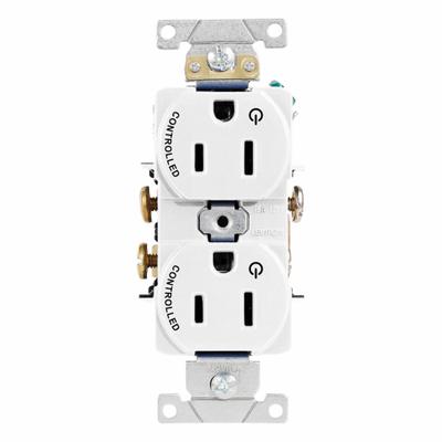 LEVITON Plugs and Receptacles: Duplex, 5-15, White, 125V AC, 15 A, 2 Pole / 3 Wire (MPN 5262-S2W) - General Purpose Receptacles