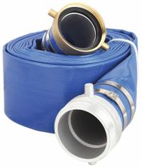 Water Discharge Hose: 3 in Hose Inside Dia., 25 ft Hose Lg, 70 psi, Blue, 3 in x 3 in Fitting Size (MPN 45DT96). Key specifications — Brand: APPROVED VENDOR; Temp. Range: 5° to 150°F; Hose Color: Blue.