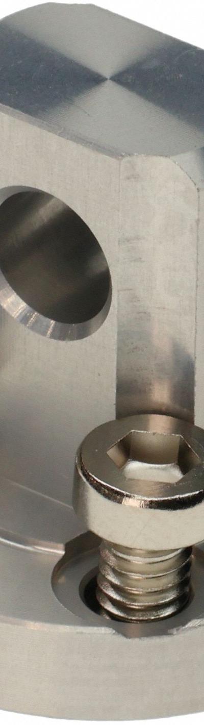 SMC Single Clevis Bracket: Flange Mount Type, Fits 20 mm Bore Dia, Aluminum - Clevis Mounting Hardware