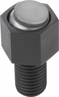 KIPP Threaded Gripper w/Flat Pad: Stainless Steel Pad, M12, 60 mm Thread Lg, 12 mm Pad Dia, 19 mm OD (MPN K0289.212X060). Key specifications — Brand: KIPP.