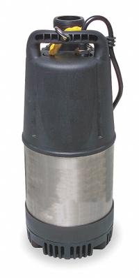 DAYTON Plug-In Utility Pump: 1 1/4 hp, 1/4 in Max. Dia. Solids, Continuous Duty, 240V AC (MPN 4LA44). Key specifications — Shaft Seal Material: Silicon Carbide; Impeller Material: Polyurethane; Rated Voltage: 240V AC; Brand: DAYTON.