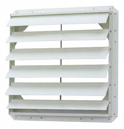 Dayton Manual Damper: For 24 in Fan, 27 1/8 in H, 27 1/8 in W, 3 3/8 in D, Fiberglass - Wall-Mount Backdraft Dampers