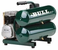 ROLAIR Portable Air Compressor: Oil Lubricated, 4.3 gal, Twin Stack, 2 hp, 4.1 cfm @ 90 psi, 120V AC (MPN FC2002). Key specifications — attr48686: Oil Lubricated; attr48685: 120V AC; attr48689: 8.70 cfm; attr48678: 14.6 A; attr48688: Non-Skid Rubber Feet; attr48671: ROLAIR; attr124308: Standard (75 dBA or more).