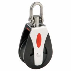 RONSTAN Pulley Block: Swivel, Pulling, 1,100 lb Working Load Limit, 3/8 in Compatible Rope Dia, Ball (MPN RF40100HL). Key specifications — Product Type: Pulley Block; Brand: RONSTAN; Compatible Rope Type: Wire Rope; Pulley Type: Swivel; Attachment Type: Shackle; Operation: Pulling; Bearing Type: Ball; Finish: Plain.