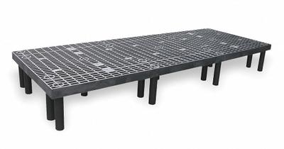 STRUCTURAL PLASTICS Dunnage Rack: Assembled, Snap-Together, 12 in x 36 in x 96 in - Plastic Dunnage Racks