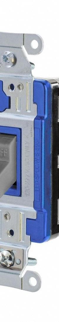 HUBBELL Wall Switch: Toggle Switch, Single Pole, Maintained, Gray, 120/277V AC, 15 A (MPN HBL1201STGY). Key specifications — Illuminated: No; Voltage Rating: 120/277V AC.