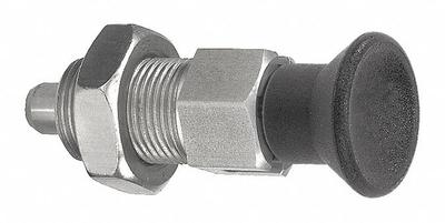KIPP Indexing Plunger: Locking, SS, 3/4"-16 Thread - Locking Pull-Knob Indexing Plungers with Jam Nut