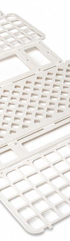 Tube Rack: Polypropylene, White, (60) Wells, 60 Compartments, Benchtop (MPN HS243077W). Key specifications — Material: Polypropylene; Mounting Location: Benchtop; Color: White; Product Type: Test Tube Rack; Total Holding Capacity: (60) Wells; Brand: HEATHROW SCIENTIFIC.