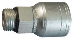 AEROQUIP Hydraulic Crimp Fitting: Steel x Steel, Straight, -8 For Hose Dash Size, Male x Genderless (MPN 4SA10MB8). Key specifications — Fitting Gender: Male x Genderless; Fitting Connection Type: ORB x Crimp; Thread Size: 7/8"-14; For Hose Dash Size: -8; Brand: AEROQUIP.