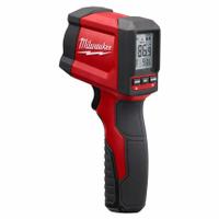 MILWAUKEE Infrared Thermometer: 2267-20, Avg/Difference/Max Temp/Min Temp, Fixed @ 0.95 to 0.95. Key specifications — Features: Clear Button Functions; Testing Functions: Average; Temperature Alerts: Low Temperature; Standards: FCC; Resolution °F: 0.1°F; Manufacturer Part Number: 2267-20; Mounting Style - NEW: Handheld Only; Intrinsic Safety - NEW: Not Specified Intrinsically Safe.