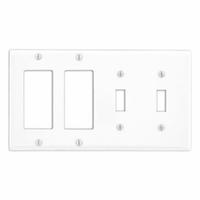 LEVITON Wall Plate: Combo, 4 Gang, White, Std Size (MPN P2262-W). Key specifications — Brand: LEVITON; Material: Metal.