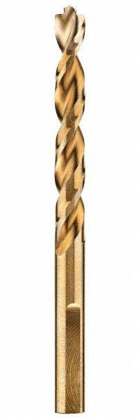 DEWALT Jobber Length Drill Bit: 1/4", 135° Split Point, Black Oxide Cobalt, 3-Flats Shank (MPN DWA1216). Key specifications — attr1229327: 0.2500.