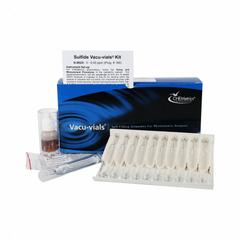 CHEMETRICS Water Quality Test Kit: Sulfide, 0 to 6 ppm, 30 Tests (MPN K-9523). Key specifications — Includes: 25 mL Sample Cup; Range: 0 to 6 ppm; Sensitivity: ≤ 0.30 ppm at 0 ppm± 0.18 ppm at 0.60 ppm± 0.45 ppm at 1.50 ppm± 1.35 ppm at 4.50 ppm; Test Parameters: Sulfide.
