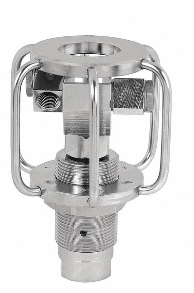 MOSMATIC Surface Cleaner: 3 in Cleaning Path, 3/8 in Inlet Dia, NPTF, Stainless Steel - Duct & Tank Cleaners