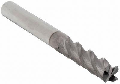 APPROVED VENDOR Square End Mill: Carbide, TiCN Coated, 4 Flute, 3/16" Mill Dia, 3/4" LOC - General Purpose Carbide Square End Mills