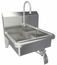 SANI-LAV Hand Sink: 1 Stations, 6 in Bowl Dp, 16 in Bowl Lg, 12 1/2 in Bowl Wd, Faucet Included (MPN 6081). Key specifications — Includes Side Splash: Side Splash Not Included; Series: Stainless Steel Hand Wash Sink; Brand: SANI-LAV.