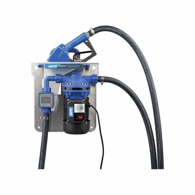 GPI Electric Drum Pump: 115 V AC, 1/2 hp HP, Nylon, 8 gpm Max. Flow Rate, 1 in Hose Barb - Tote-Mount DEF Dispensing Pump Systems