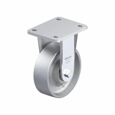 APPROVED VENDOR Plate Caster: Rigid, No Brake, 152 mm Wheel Dia, 51 mm Wheel Wd - Heavy-Duty Metric Plate Casters