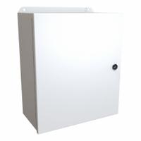 HAMMOND Electrical Enclosure: Steel, 14 in x 12 in x 6 in, NEMA 12/13/3R/4, w/Panel, Solid Cover (MPN EJ14126LG). Key specifications — Closure Method: Latches; Brand: HAMMOND; Knockouts: Not Included.