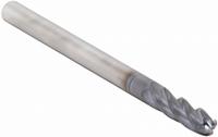 CLEVELAND Ball End Mill: Carbide, TiAlN Coated, 4 Flute, 7/16" Mill Dia, 2" LOC, 4" OAL (MPN C83557)