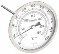 APPROVED VENDOR Dial Thermometer: 50°F to 550°F /10°C to 290°C, 6 in Stem Lg, 5 in Dial Dia (MPN 1NGC2). Key specifications — Accuracy: ±1 % @ 151 to 450 °F; Brand: APPROVED VENDOR.