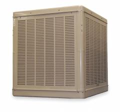 ESSICK AIR Ducted Evaporative Cooler: 1,600 sq ft, 42 7/16 in x 39 in x 39 in, 2 in Pad Thick (MPN 2YAD9-2HTK9). Key specifications — Brand: ESSICK AIR; Evaporative Cooler Voltage: 115V AC; Includes Drive Package: Drive Package Included; Drive Package Installation: Assembly Required.