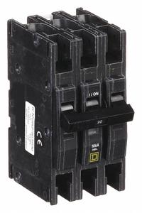 SQUARE D Miniature Circuit Breaker: 90 A, 120/240V AC, Three Phase, 10kA at 120/240V AC, 3 Poles (MPN QOU390). Key specifications — Phase: Three; Amps: 90 A; AC Voltage Rating: 120/240V AC; Max. AIR Rating: 10kA at 120/240V AC; For Use With: Heating; Brand: SQUARE D.