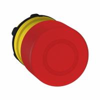 SCHNEIDER Emergency Stop Push Button: Red, 22 mm Mounting Size, Non-Metallic, Maintained (MPN ZB5AT844). Key specifications — Brand: SCHNEIDER; Action: Maintained; Series: XB5; Push Button Material Type: Non-Metallic.