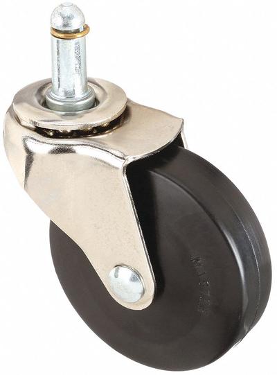 APPROVED VENDOR Stem Caster: Swivel, No Brake, 2 1/2 in Wheel Dia., 5/8 in Wheel Wd, Rubber - Friction-Ring Stem Casters for Furniture & Office Equipment