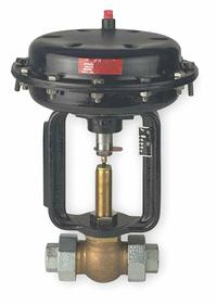 SPENCE Pneumatic Globe Control Valve: Bronze, 2 in Pipe Size, FNPT x FNPT, Air to Spring, Fail Open (MPN K1TH811-60RH). Key specifications — Brand: SPENCE; Disc Material: Stainless Steel; Connection Type: FNPT x FNPT.