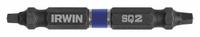 IRWIN Double Ended Driver Bit: Imperial/Metric, Power, S2 – Square Bit Size and Type Side 1, 2 PK (MPN IWAF32DESQ2-2). Key specifications — attr1132179: Hex; attr1110551: IRWIN; attr1132174: Steel.