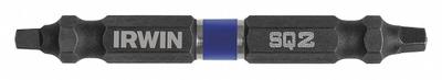 IRWIN Double Ended Driver Bit: Imperial/Metric, Power, S2 – Square Bit Size and Type Side 1 - Double-Ended Driver Bits
