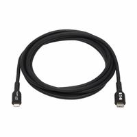 EATON TRIPP LITE Usb Cable: Type C End 1, Lightning End 2, Black, 9.8 ft Lg, 2.0 USB Specification (MPN M102-03M-BK). Key specifications — End 1 Connection Type: Type C; Color: Black; Brand: EATON TRIPP LITE; Jacket Material: PVC; Product Type: USB Cable; End 2 Connection Type: Lightning.