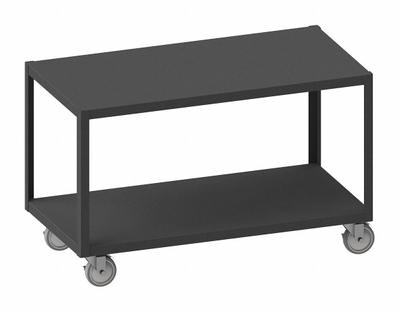 DURHAM MFG Work Table: Fixed Ht, Steel, 48 in x 24 in - Steel-Top Mobile Worktables
