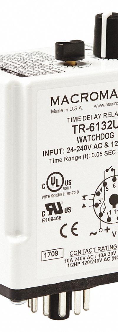 MACROMATIC Single Function Time Delay Relay: Socket Mounted - Socket-Mounted Relays