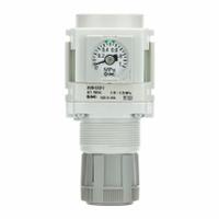SMC Regulator: Die-Cast Zinc, 1/4 in G, 7.251887 psi to 123.2821 psi, 1 MPa Max Op Pressure, Knob (MPN AR20K-F02E-D). Key specifications — attr111664: Yes; attr111400: AR-D; attr111627: SMC.