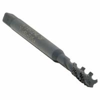 CLEVELAND Spiral Flute Tap: #8-32 UNC, 2B, 3 Flute, Semi-Bottoming Chamfer, Black Oxide Cobalt (MPN C98108)