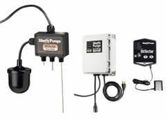 LIBERTY PUMPS Oiltector(R) Pump Control and Alarm: Simplex, Single Phase, 230V AC, 15 A, Plastic, 1 (MPN OTC-230). Key specifications — Current: 15 A; Rated Voltage: 230V AC; Alert Output: Visual; Intrinsic Safety: Not Specified Intrinsically Safe; Includes Reversing: Non-Reversing; Dosing Schedule: Demand Dose; Brand: LIBERTY PUMPS.