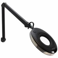 AVEN Interchangeable Lens Magnifying Lamp: LED, 2.25x/4.75x, 5_15 Diopter, 950 lm Max Brightness (MPN 26501-LED-INX-15D). Key specifications — Brand: AVEN; Magnification: 2.25x; ESD Safe: No; Lens Material: Glass; Lighting Technology: LED; Operating Voltage: 100 to 240V AC; Includes Ultraviolet Light: No.