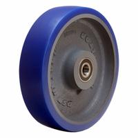 HAMILTON Caster Wheel: 8 in Wheel Dia., 2 in Wheel Wd, Polyurethane, 1,200 lb Load Rating, Cast Iron (MPN W-820-SPB-1/2). Key specifications — Brand: HAMILTON; Tread Shape: Ergo-Glide; Wheel/Tread Color: Blue.