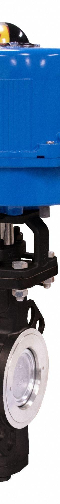 BONOMI Electrically Actuated Butterfly Valve: Carbon Steel, 24V AC/DC, 2 in Pipe Size, Wafer, RPTFE (MPN ME8100-002-2). Key specifications — Brand: BONOMI; Input Control Signal: Manual; Disc Material: Stainless Steel.
