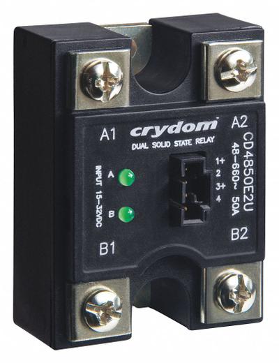 CRYDOM Dual Solid State Relay: Surface Mounted, 50 A Max Output Current, SCR - Surface-Mounted Relays
