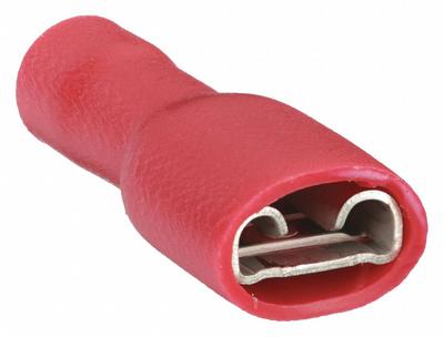 GRAINGER Wire Disconnect: Female Socket, Red, Vinyl, Full Coverage - Fully Insulated Quick Disconnects