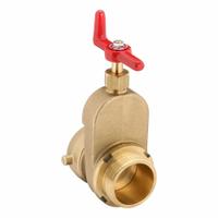 MOON AMERICAN Hose Gate Valve: Brass, 2 1/2 in Pipe Size, 2 1/2 in Male NST, 2 1/2 in Female NST (MPN 734-2521). Key specifications — Brand: MOON AMERICAN.