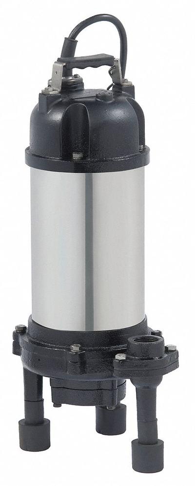 Dayton Grinder Pump: Single Phase, 1 1/2 hp, 230V AC, 26 gpm @ 10' of Head, 1 1/4 in FNPT - General Purpose Sewage Grinder Pumps